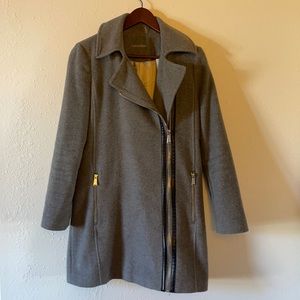 Calvin Klein Wool Asymmetrical Peacoat